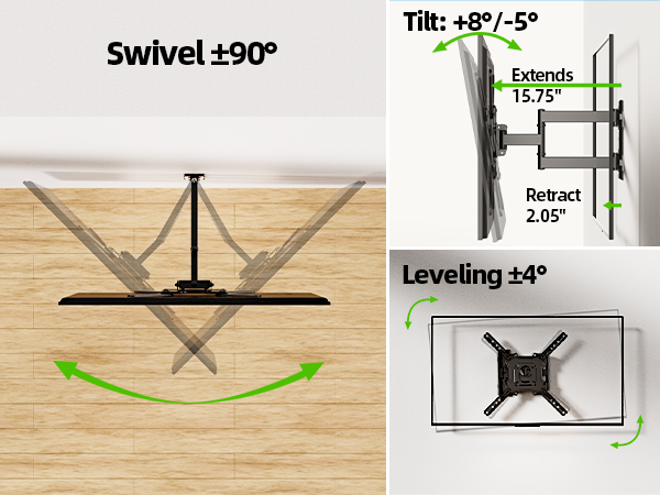 Swivel tv wall mount