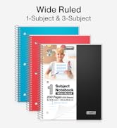 Subject Notebooks-Wide Ruled