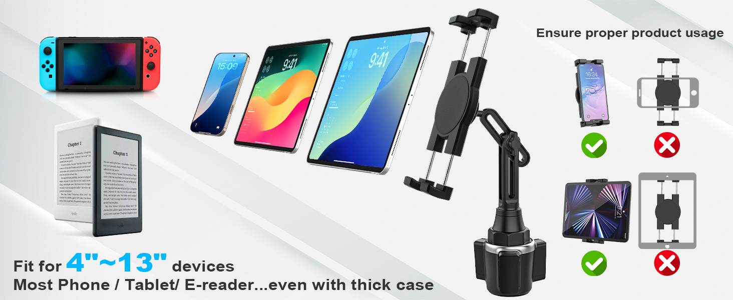 cup holder tablet mount
