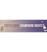 Happy Hour, Champagne Nights Solid Wood Fun and witty wine plaques, 16 x 4 x 1 inches