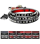 Nilight 48”/49” LED Tailgate Light Strip 90 LED Red/White for Running Light Brake / Turn Signal /...