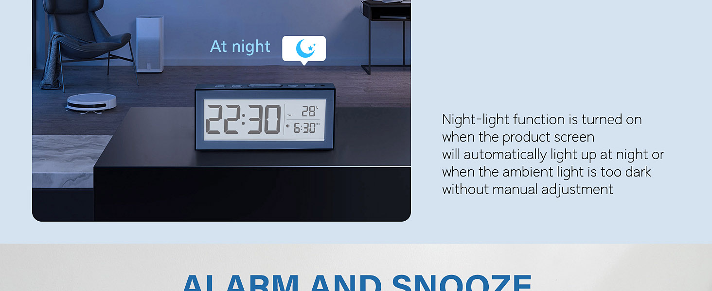 Zonopy Digital Alarm Clock with LED Display