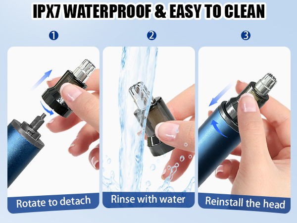 YunLuna nose hair trimmer for men, IPX7 waterproof, easy to clean