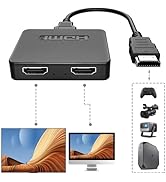 NEWCARE 4K HDMI Cable Splitter 1 in 2 Out, HDMI Splitter for Dual Monitors Mirror Only, 1x2 HDMI ...