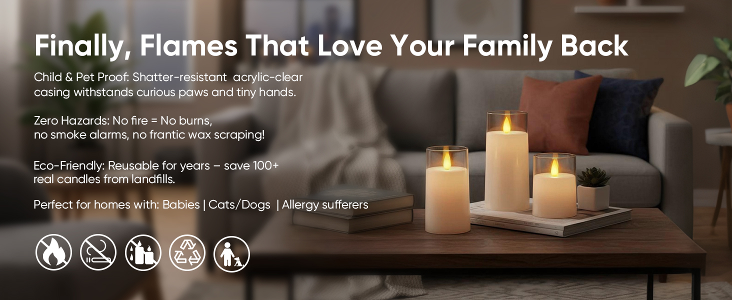 battery pillar candles