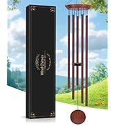 Toodour 60" Extra Large Memorial Wind Chimes for Outside, Deep Tone Wind Chimes with 6 Heavy Tube...