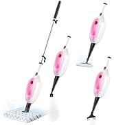 Steam Mop, Detachable Handheld Steam Cleaner with 10-in-1 Multipurpose Accessories, Two-sided Mop...