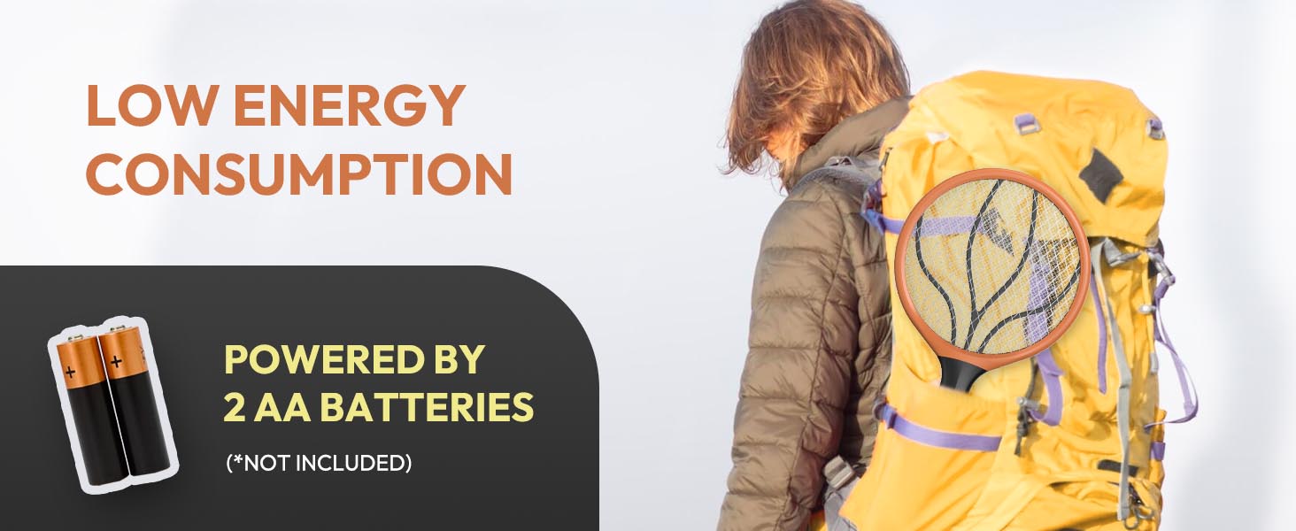 Low Energy Consumption, 2AA Battery, Electric Fly Swatter