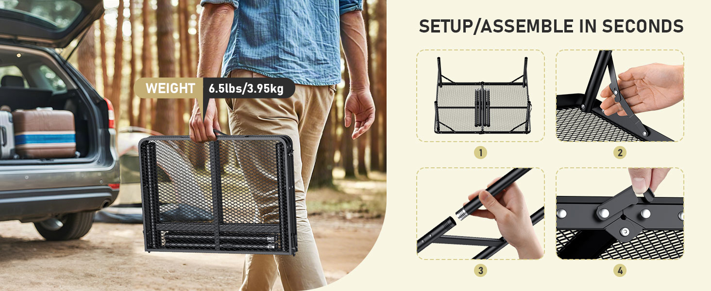 folding camping table portable