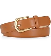 JASGOOD Leather Belt Women Belts for Jean Pants with Gold Buckle Fashion Ladies Waist Belt