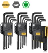 AMTOVL 27PCS Allen Key Set - Metric &amp; SAE Wrench Set, Extra Long Ball &amp; Star End Hex Keys with T-...