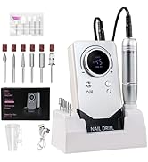 Electric 45000RPM Nail Drill Machine Rechargeable Portable Nail File Electric DIY Nail Drill Kit ...