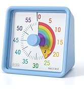Secura 60-Minute Visual Timer for Kids, Time Clocks, Countdown Timer for Office Kitchen, Classroo...