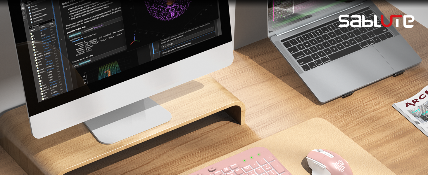 pink wireless keyboard and mouse