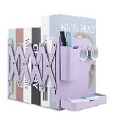 GAUENEEN Heavy Duty Bookends Adjustable Book End, Desk Book Holder for Shelves, Book Organizer fo...