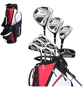 Aspire XD1 Men’s 14-Piece Golf Set – 460cc Titanium Driver, Wood, Hybrid, 6-PW Irons, Putter, Sta...
