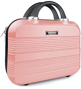 14 Inch Hard Shell Makeup Case, Mini Suitcase Vanity Case, Multi-Purpose Waterproof Hard Shell Co...