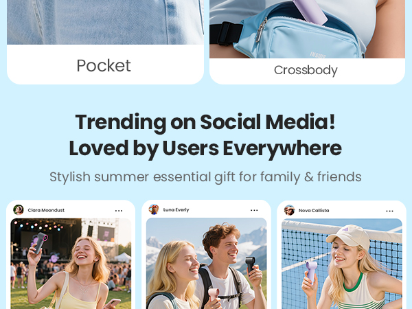 mini fan handheld gaiatop mini portable fan summer gift travel essential for concert sport shopping