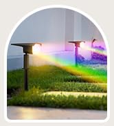 2 Pack Solar Spot Lights Outdoor Waterproof IP68 for Flag Tree House Statue, USB &amp; Solar Powered ...