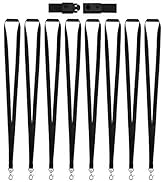 Teskyer 8 Pack Breakaway Lanyard for ID Badge Holders, Comfortable Flat Nylon Lanyard Strap wtih ...