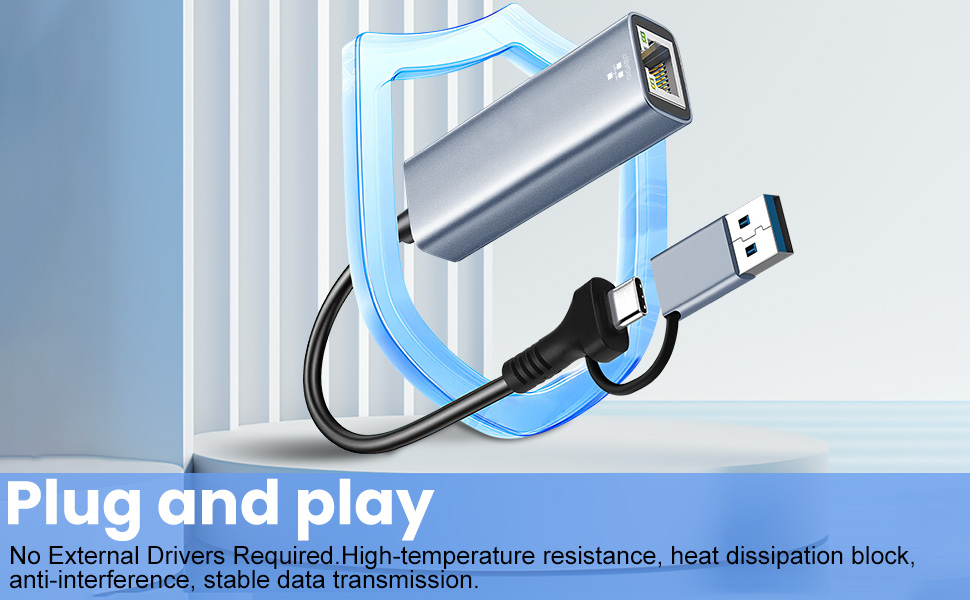 USB 3.0 and USB Type - C Ethernet Adapter