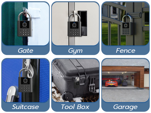 Foxlock Fingerprint Combination Padlock With Code Keypad