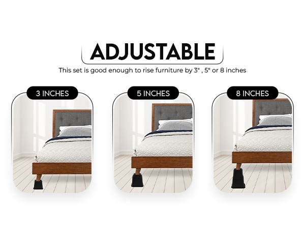 Furniture risers bed risers furniture risers bed risers 8 inch heavy duty bed riser couch riser 