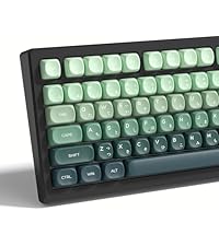 Womier Japanese MOA Keycaps, PBT Keyboard Keycaps for Mechanical Keyboard, Custom Cute White Key cap...