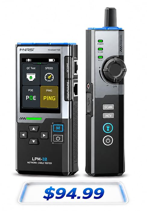 FNIRSI LPM-10C Network Cable Tester Kit, for PING Test and IP scan | Wire Tracer &amp; Cable Toner wi...