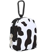 JINSI Mini Nylon Coin Purse with Detachable Carabiner Clip, Cute Portable Change Pouch Zip Wallet...