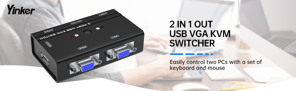 2 port KVM switch VGA