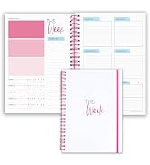 Weekly Planner Spiral Notebook - Undated Planner - To Do List Notepad - Habit Tracker - 5.8 x 8.3...