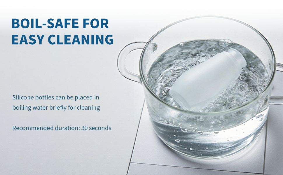 Boil-Safe for Easy Cleaning. Recommended duration: 30 seconds.