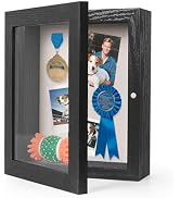 HOUSE DAY Shadow Box Frame 8x10, Front Open Magnetic Shadow Boxes Display Cases with Linen Back, ...