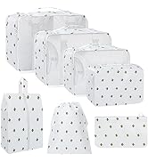 Lcsmaokin 7 Set Packing Cubes,Lightweight Essential Travel Luggage Packing Organizers for Travel ...