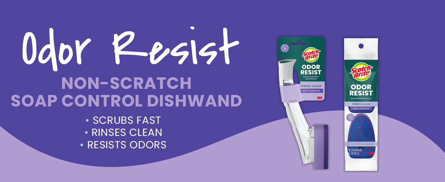Scotch-Brite Soap Control Odor Resist Heavy Duty Dishwand Module 5e