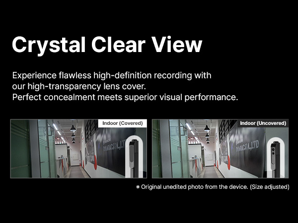 Side by side indoor recording comparison showing clear high definition video quality
