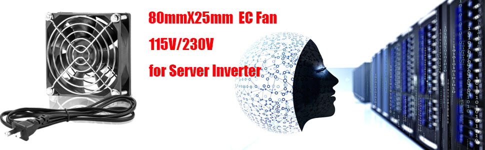 80mm 8cm 115v 230v ec server inverter cabinets cooling fan