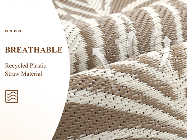 breathable patio rug
