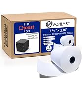 Vonlyst Thermal Printer Paper Roll for Toast TP200 Receipt Printer Point of Sale (12 rolls)