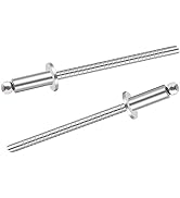Sunxeke 100pcs 1/8" x 3/8" Stainless Steel Blind Rivets, 3.2 x 10mm Stainless Steel Pop Rivets, P...