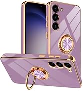 Tnarru Designed for Samsung Galaxy S23 Case with Ring Stand, Support Magnetic Car Mount Rotating ...