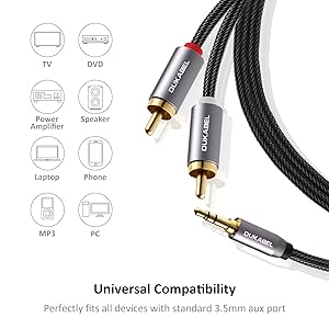 3.5mm to 2RCA Audio Adapter