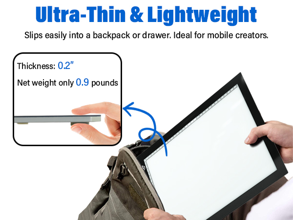 Ultra-Thin LED Light Table with Adjustable Brightness