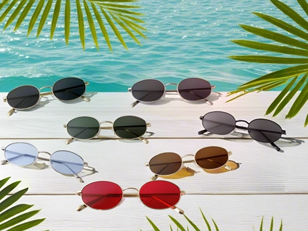 retro trendy oval sunglasses 90s fashion vintage cute chic lightweight glasses summer vacation beach