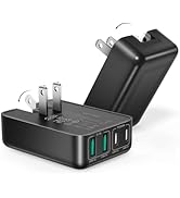 40W USB C Charger Block, Flat USB C Wall Charger Slim Dual Port Type C Fast Charging Blocks Box B...