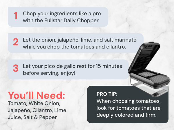 Recipes made easier with Fullstar daily chopper
