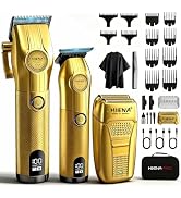 HIENA PRO Clippers and Trimmers Set - Cordless Hair Clippers for Men, Hair Trimmer &amp; Foil Shaver,...
