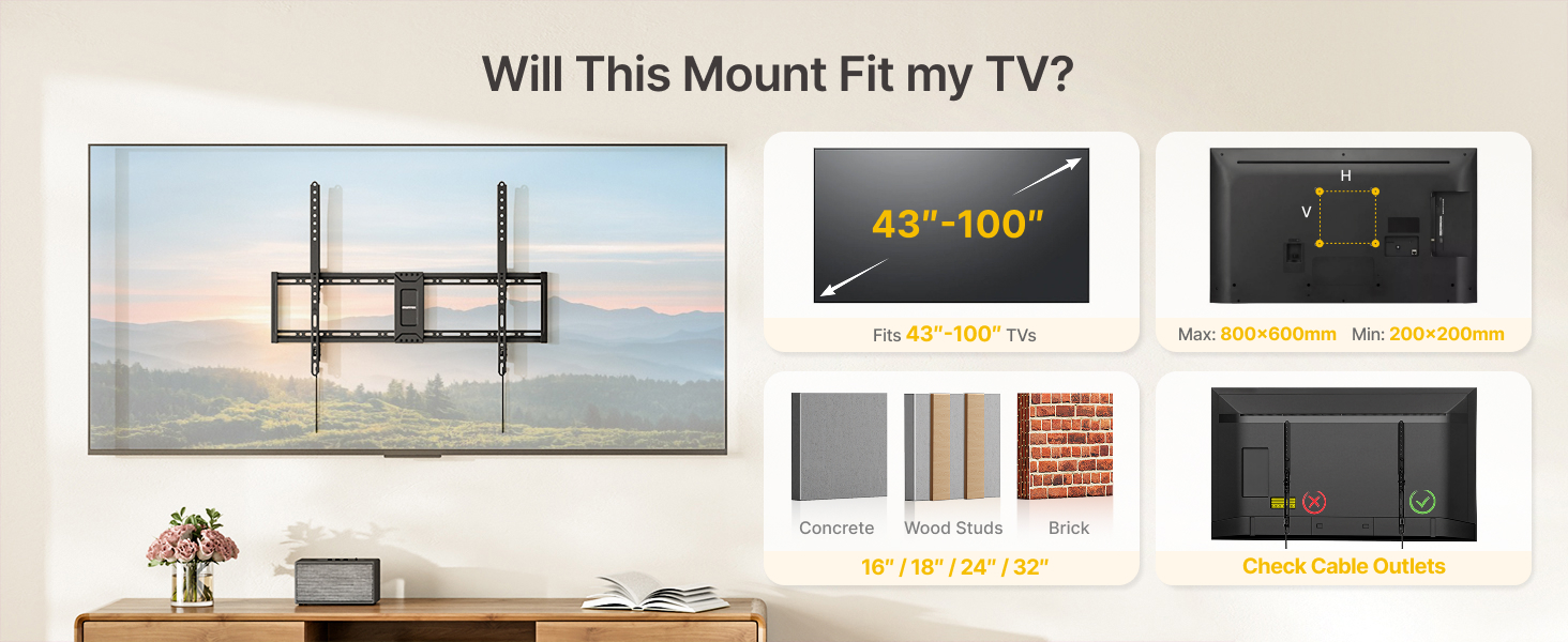 slim tv wall mount