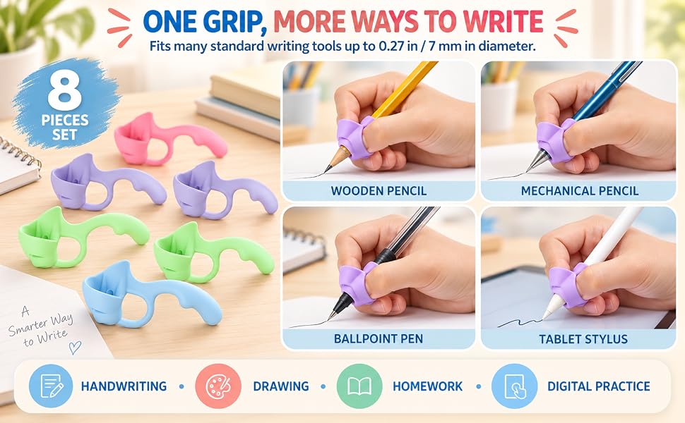 Ergonomic Pencil Grippers Holder for Kids
